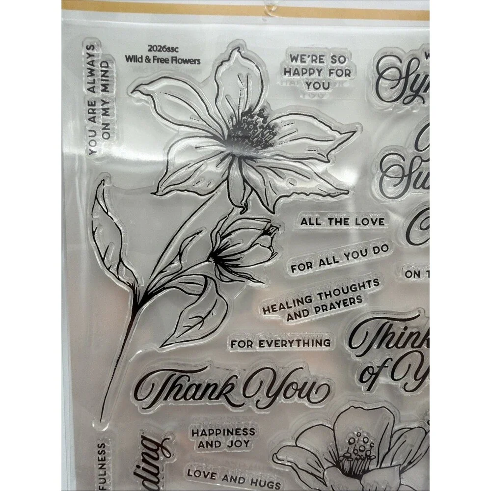 Simon Says Stamp - Wild & Free Flowers - Clear Photopolymer sympathy thank you